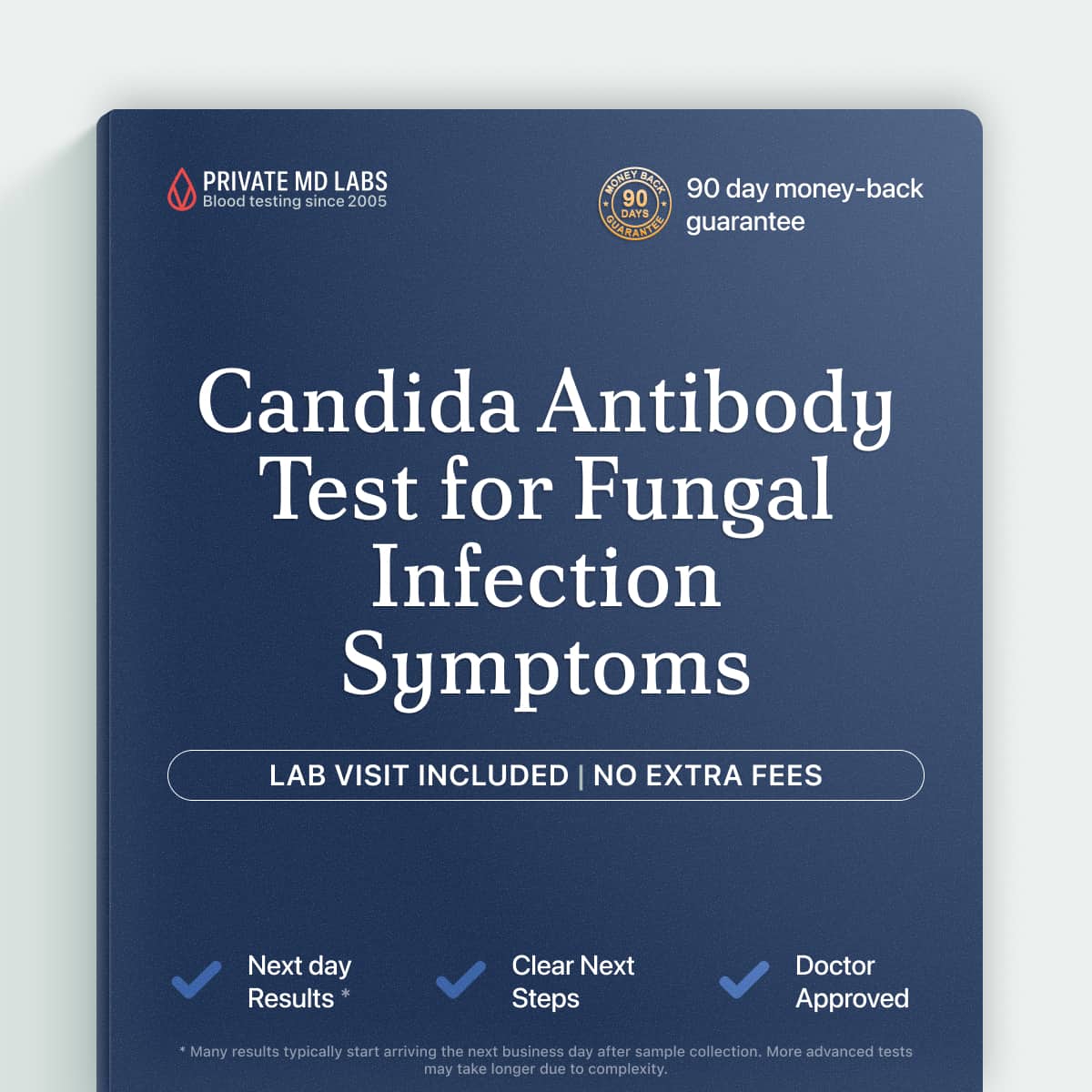 Candida antibody test for adults with suspected fungal infection symptoms
