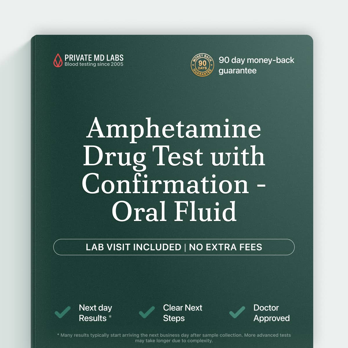 Oral fluid drug test kit for detecting recent amphetamine use