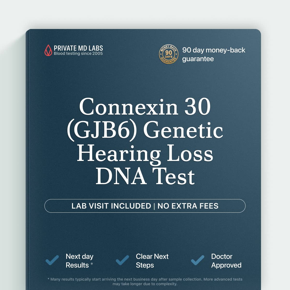 Genetic DNA test for families investigating inherited sensorineural hearing loss causes