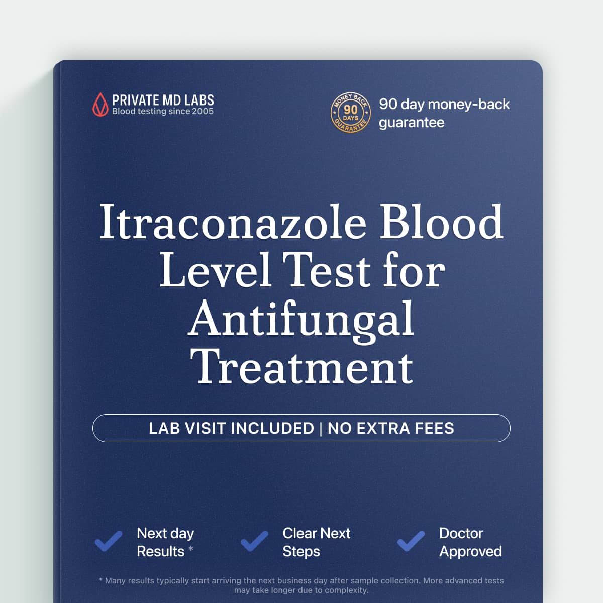 Itraconazole drug level blood test for monitoring antifungal treatment therapy