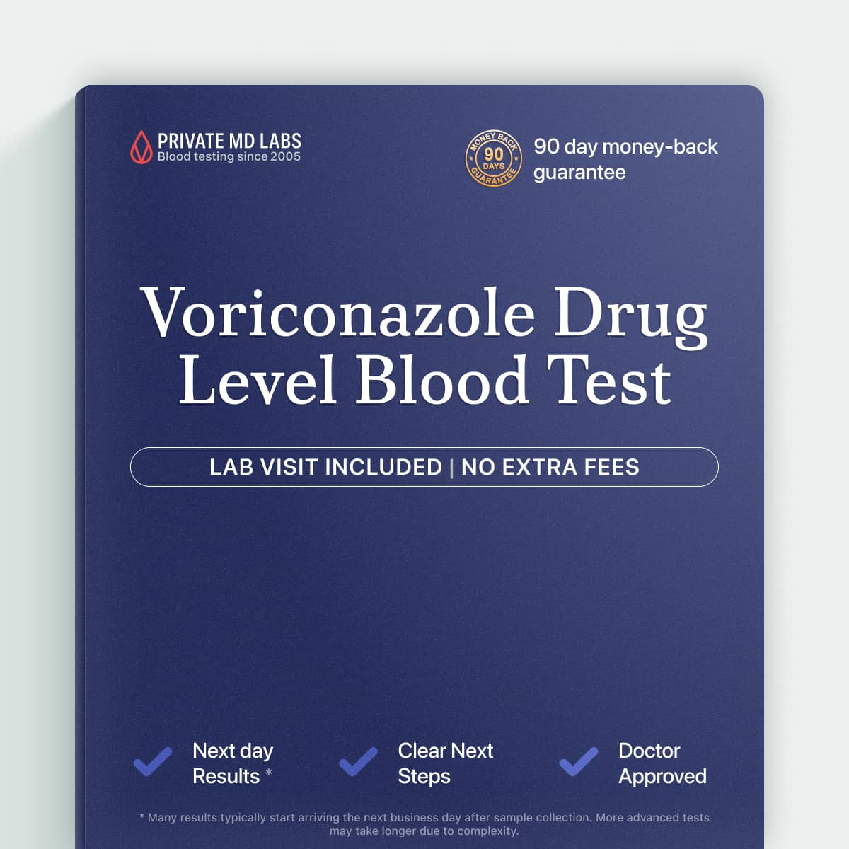 Voriconazole drug level test for patients monitoring antifungal treatment therapy