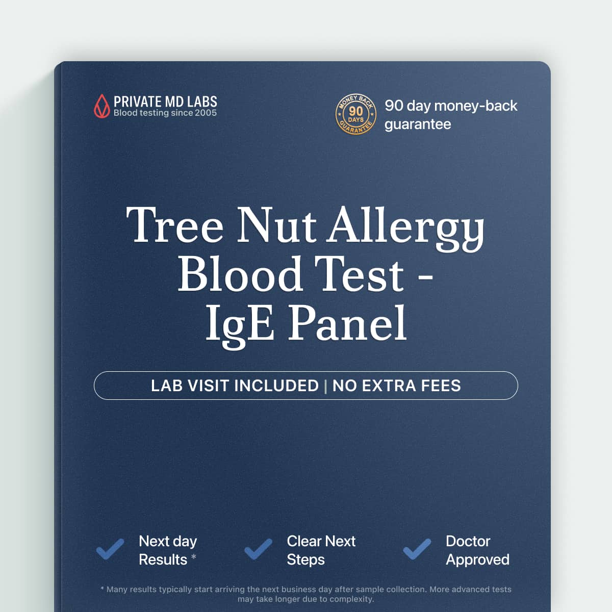 Tree nut allergy IgE panel for people with reactions to nuts like almond or cashew