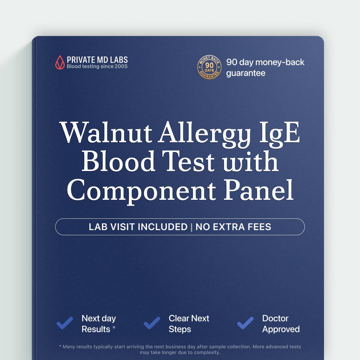 Walnut allergy IgE blood test for people with suspected nut allergy symptoms