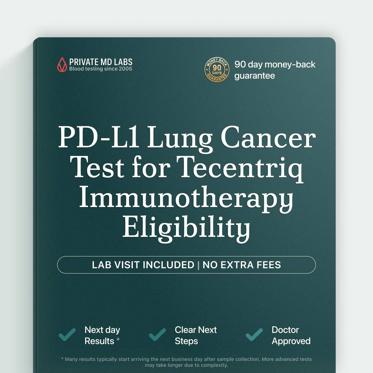 PD-L1 IHC tissue test for lung cancer patients considering Tecentriq immunotherapy