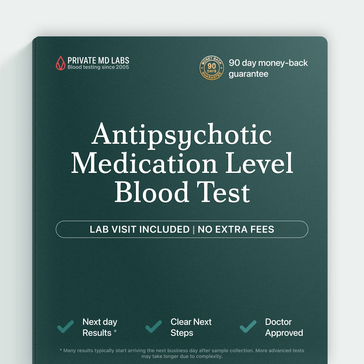 Antipsychotic drug monitoring test for patients managing schizophrenia or psychosis treatment