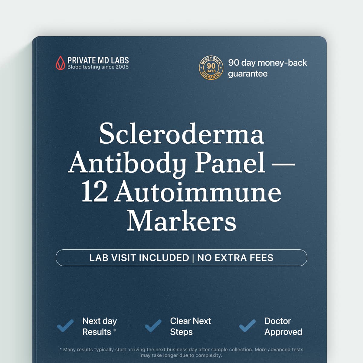 Autoimmune antibody panel for adults with scleroderma or Raynaud's symptoms
