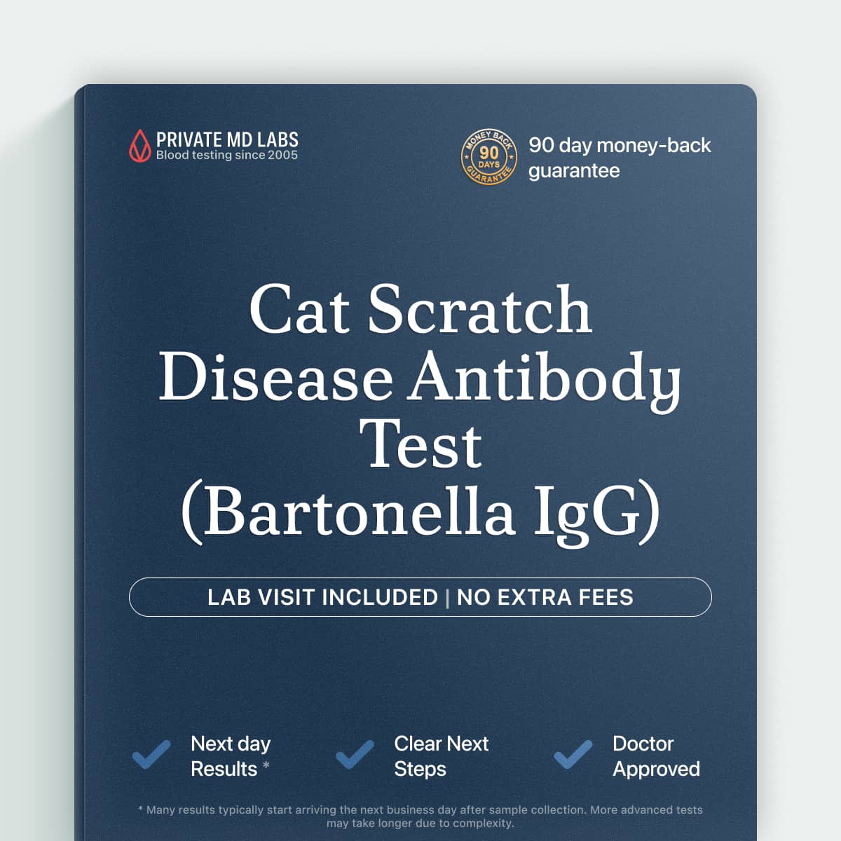 Bartonella henselae IgG antibody test for suspected cat scratch disease infection