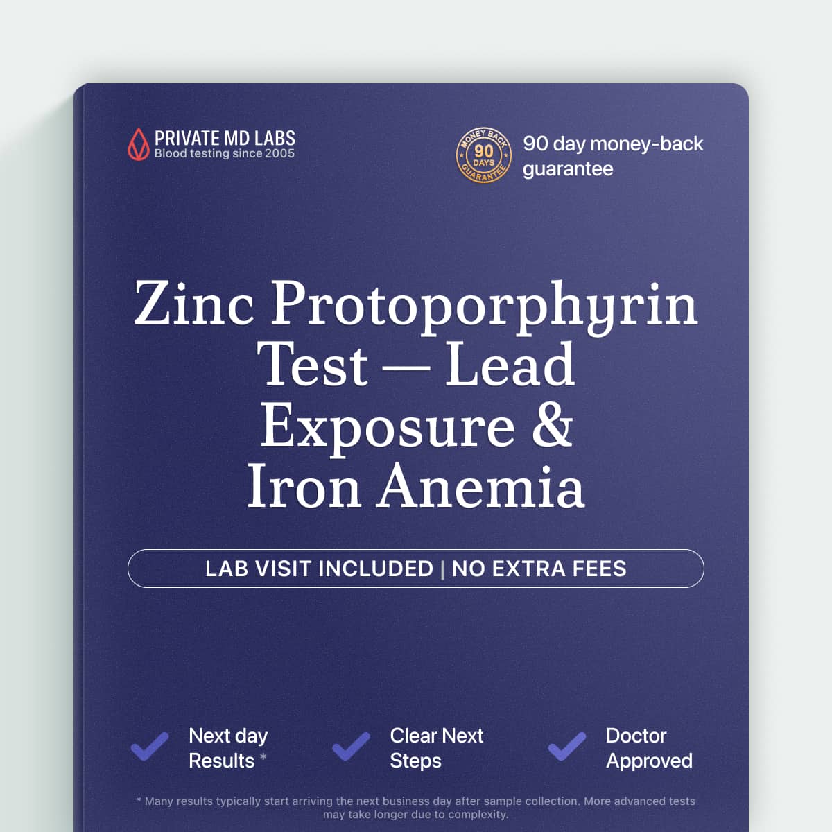 Zinc protoporphyrin test for checking lead exposure and iron deficiency anemia
