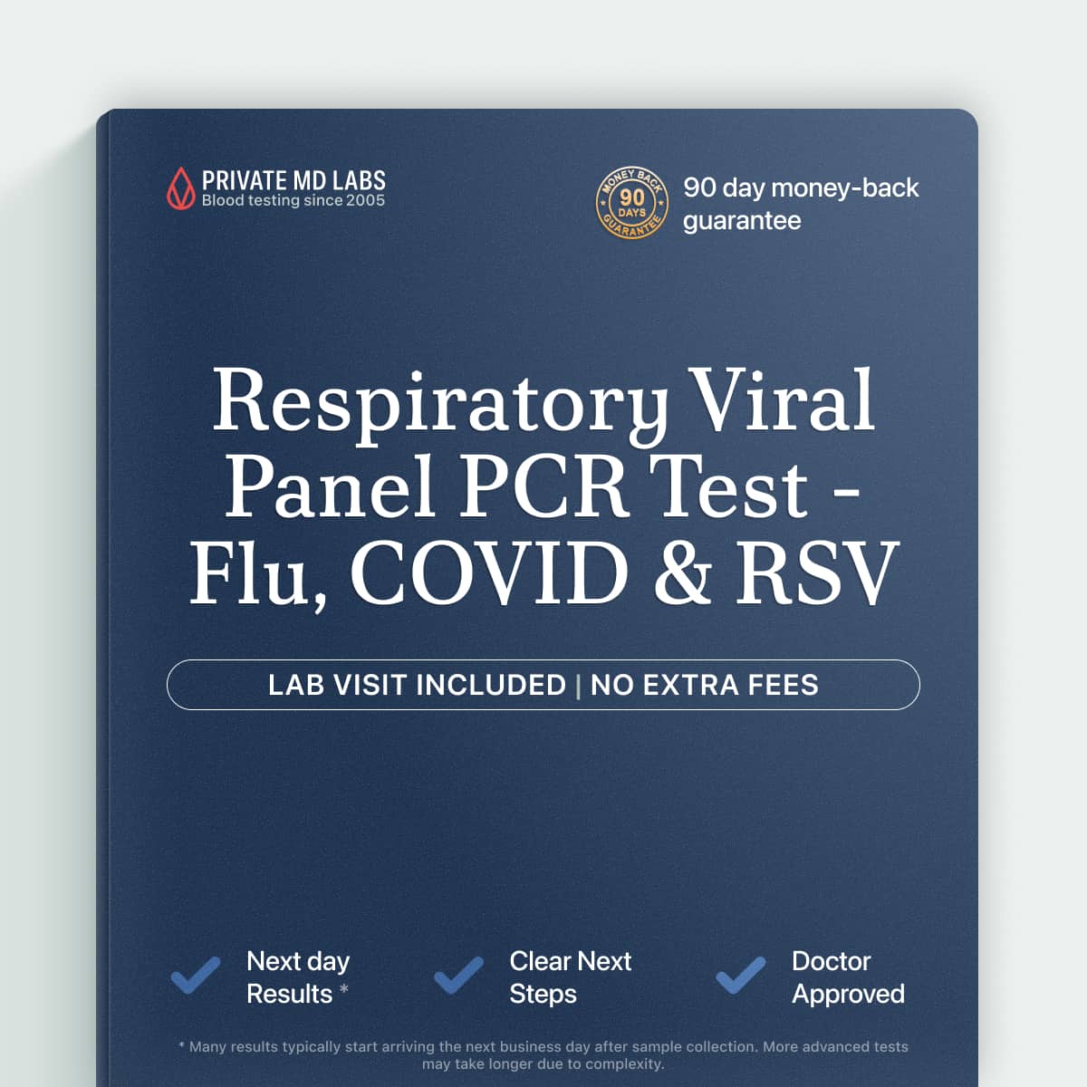 Respiratory viral PCR panel for families with cold, flu, or COVID-like symptoms