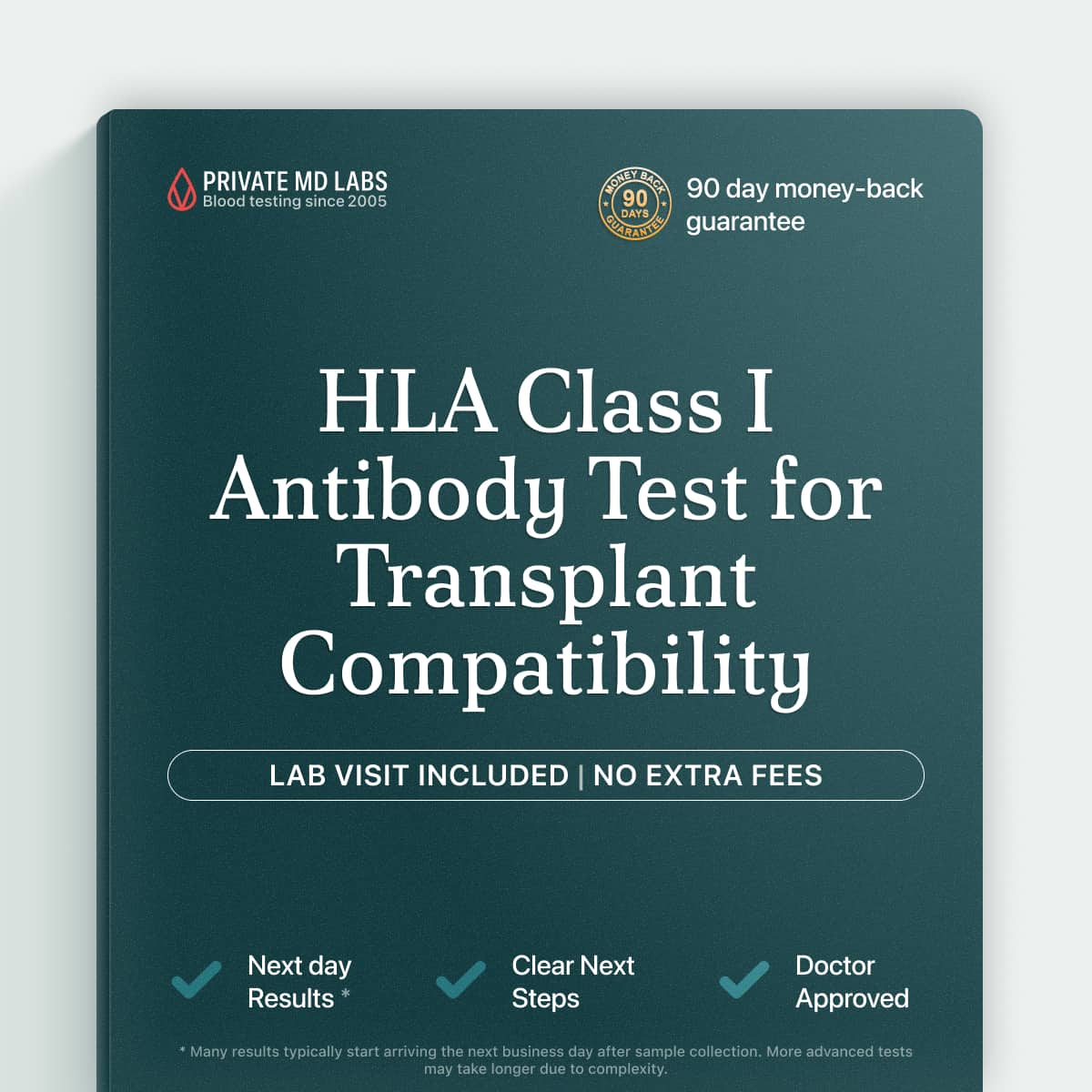 HLA Class I antibody test for transplant candidates and organ donor compatibility screening