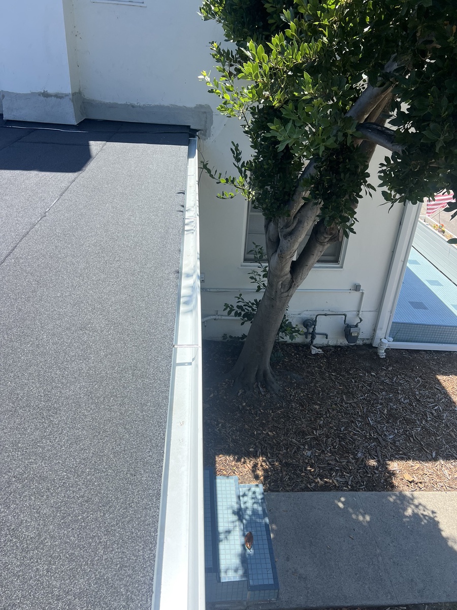 City of Alameda Bitumen Re-Roof, New Gutters, Copper Gutter Repair, New Spark Arrestors and Dry Rot Repair, CA