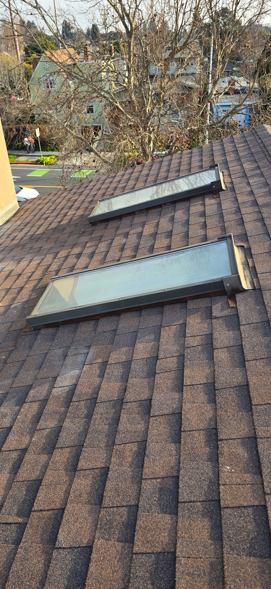 New Shingle Roof Replacement and Newly Raised Skylight Curbs, CA