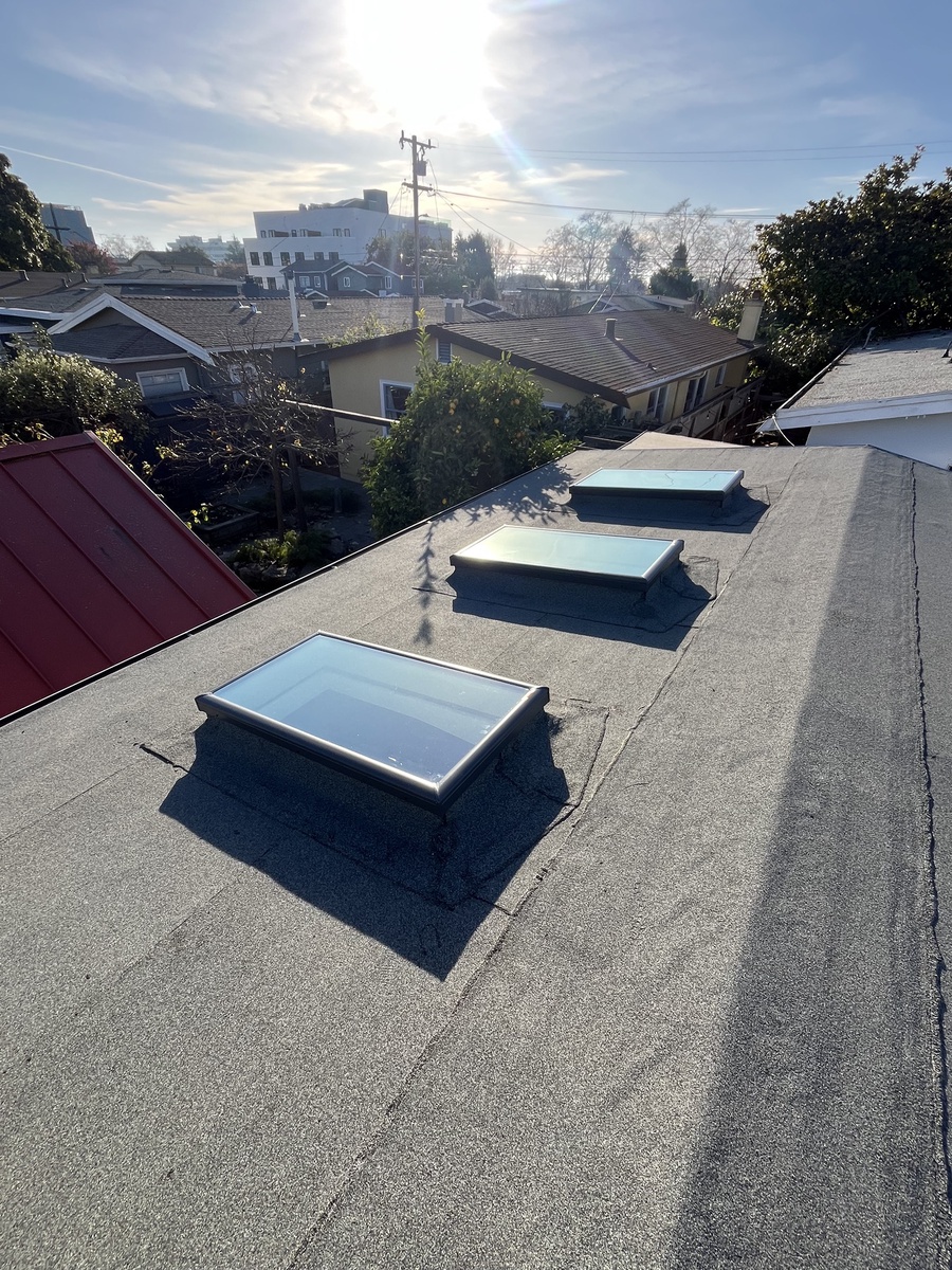 New Bitumen Roof, New Gutters and Skylight Sealing, CA