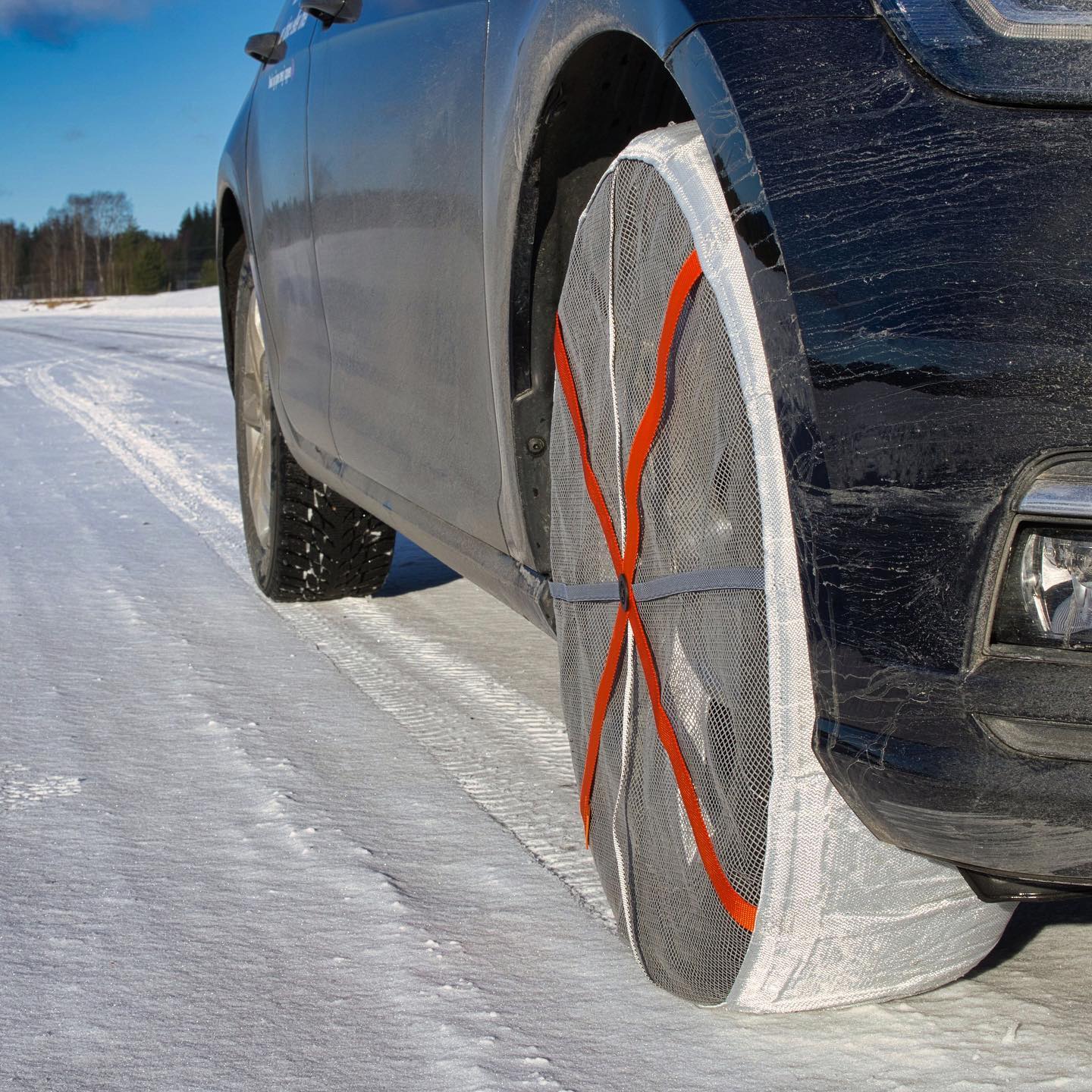 Calze da Neve per Auto, OMOLOGATE Italia e Europa EN, ANCHE PER non  Catenabili