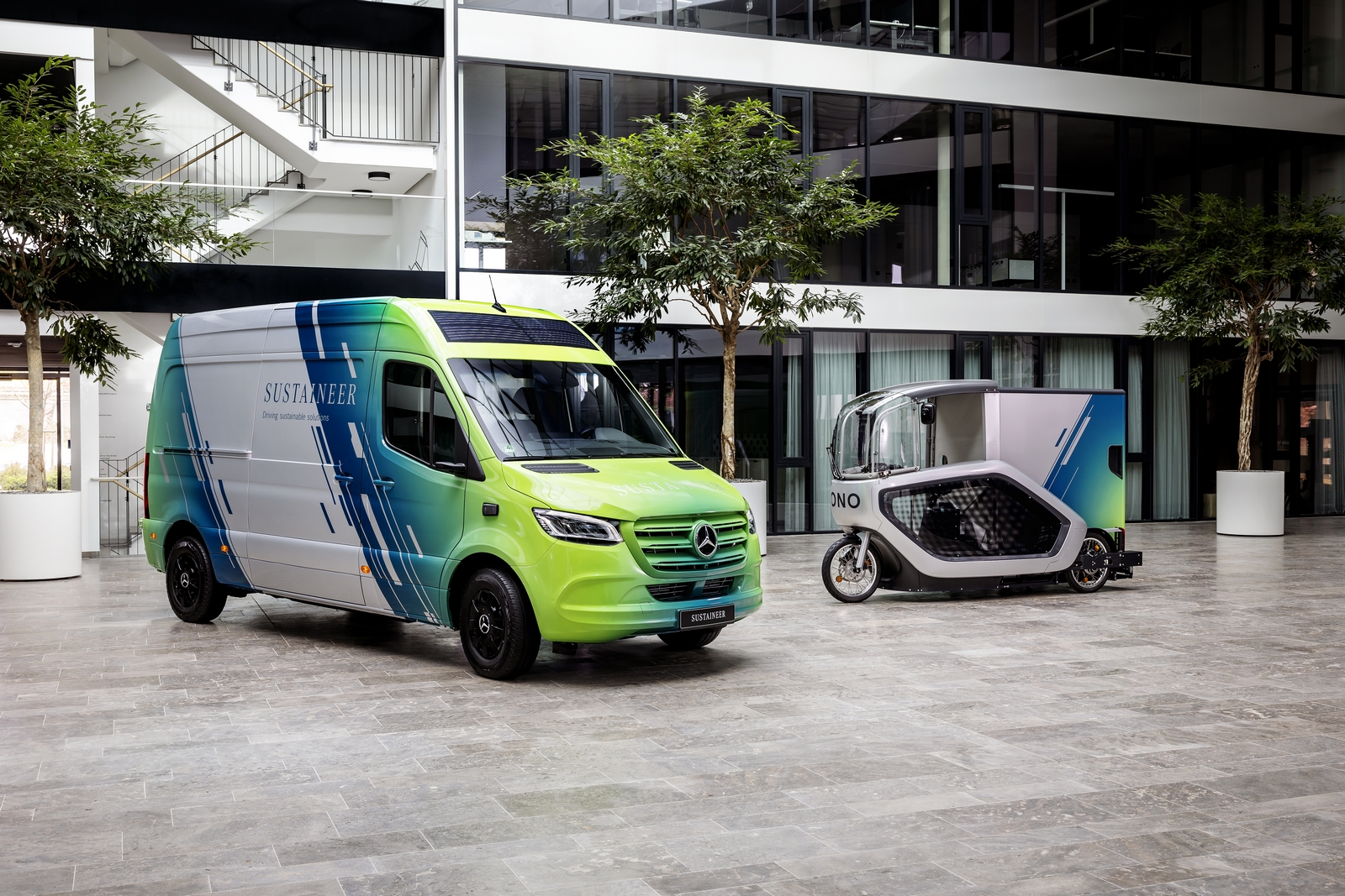 Consegna efficiente dell&#8217;ultimo miglio: sviluppo del Mercedes-Benz Sustainer e collaborazione con Onmotion per le cargo bike