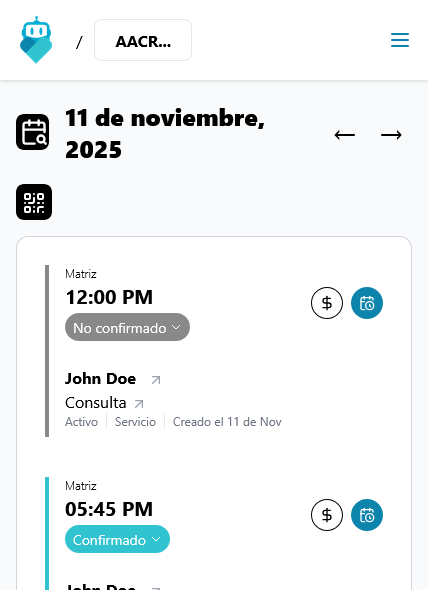 Gestión de pacientes y citas