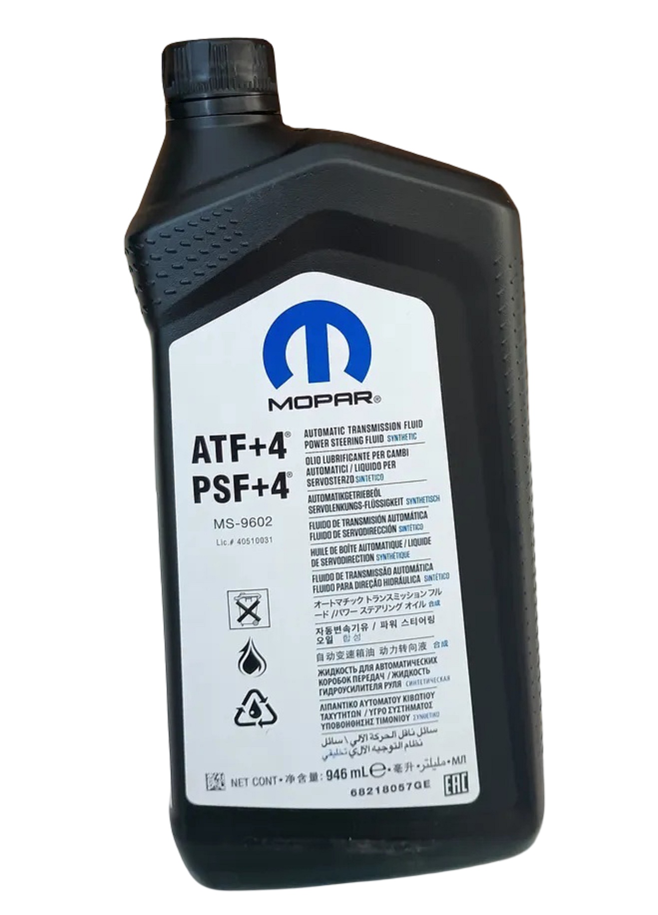Óleo câmbio At6 ATF+4 Mopar K68218057LB Original Fiat GoParts