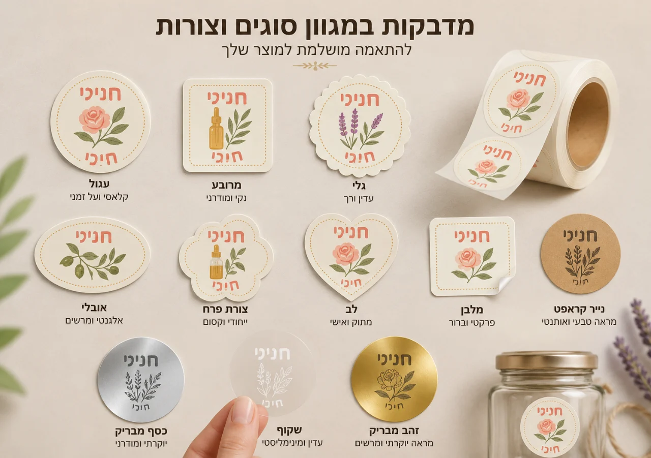 הדפסת מדבקות ממותגות | הדפסה בעיצוב אישי לעסקים – פייפרנט בע