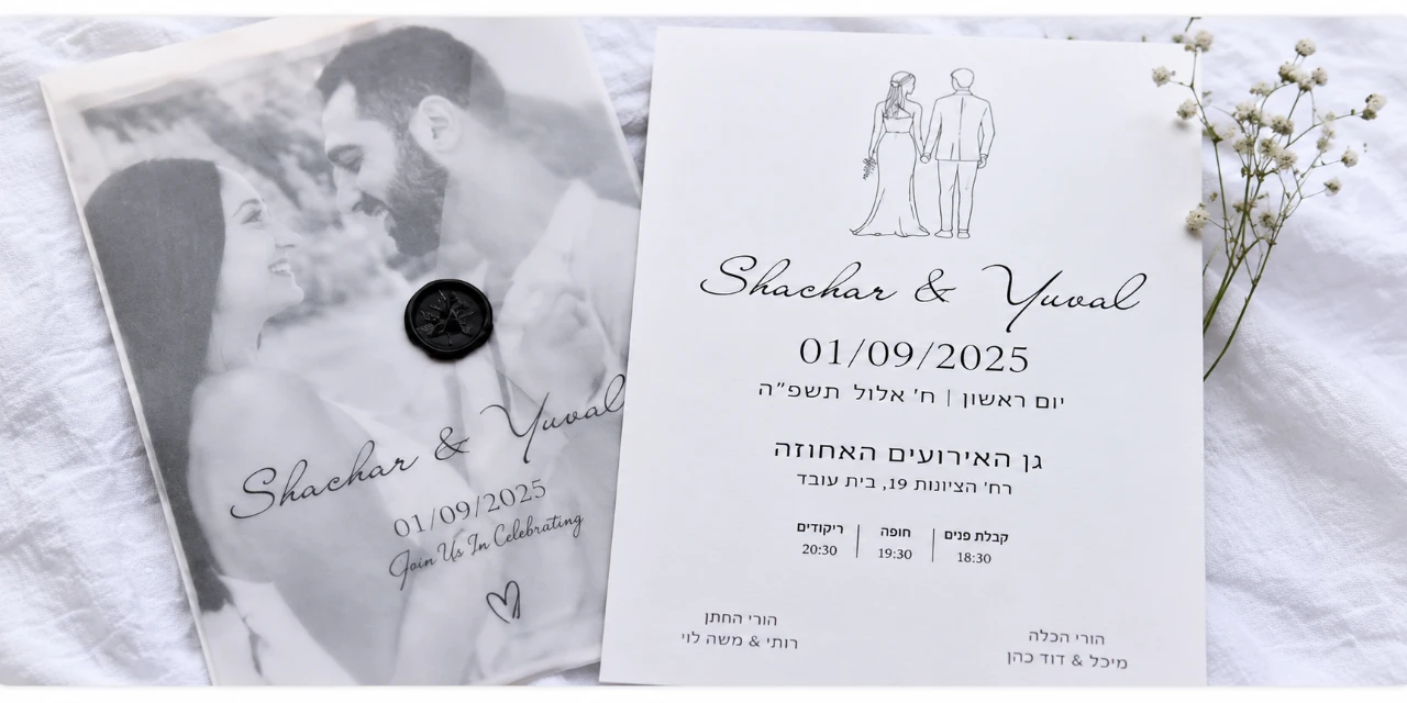 הדפסת הזמנות לאירועים – איכות, יוקרה והתאמה אישית | פייפרנט