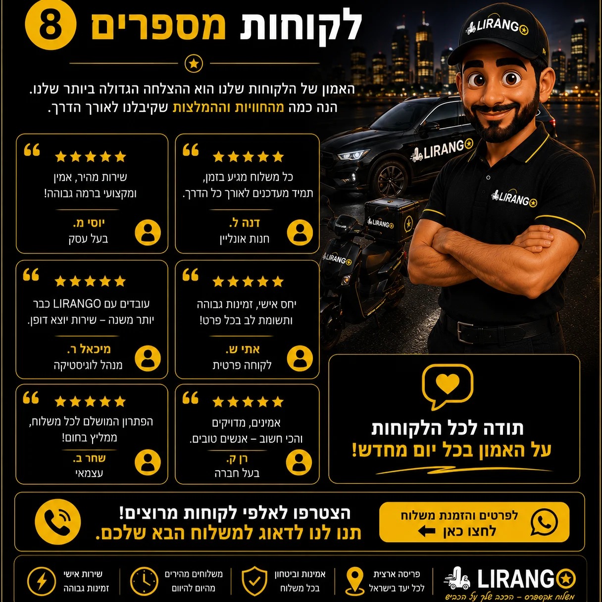 8️⃣לקוחות מספרים