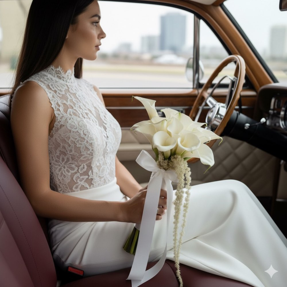 קישוט רכב 💍 זר כלה