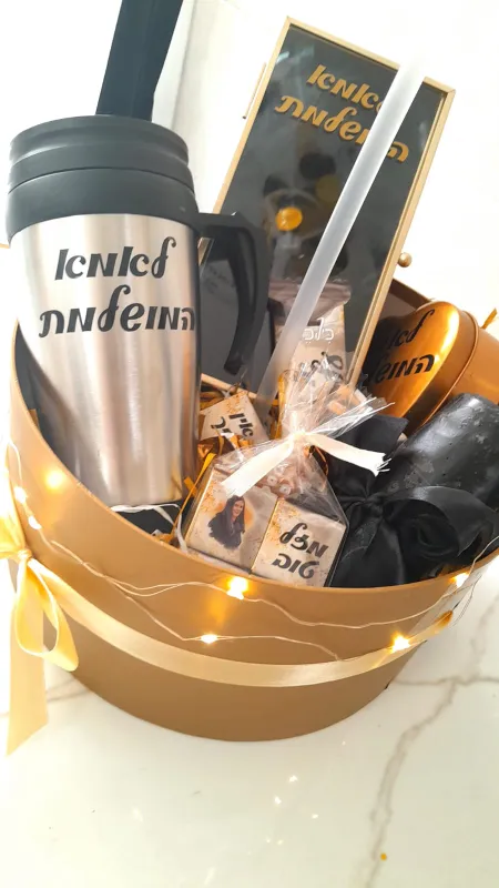 בלון פורח שחור זהב