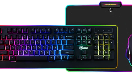 ערכת גיימינג מקלדת חוטית RGB, עכבר ומשטח לעכבר מבית Dragon