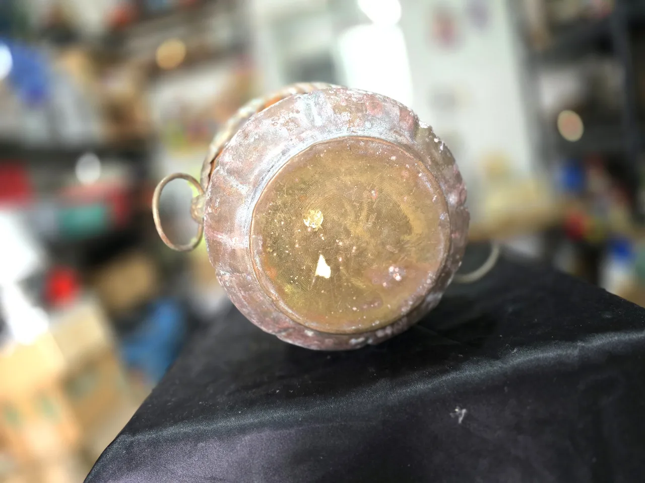 סיר גדול פריט אספנות מנחושת גובה 14 ס'מ .....קוטר 20 ס'מ