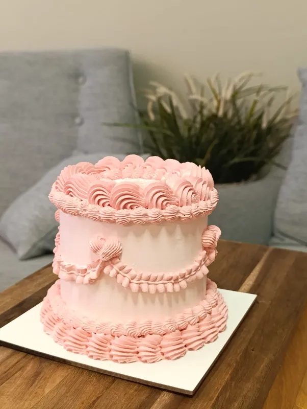 💝עוגת וינטג' ורודה💝