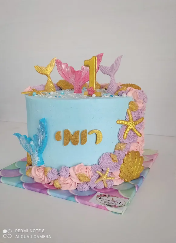 עוגה מעוצבת בעיצוב מושלם!!!!  עוגת בת הים🧜
