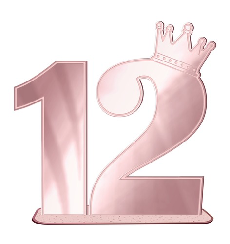 מרכז שולחן מהודר ‘12’ לקישוט כ- 30 ס"מ