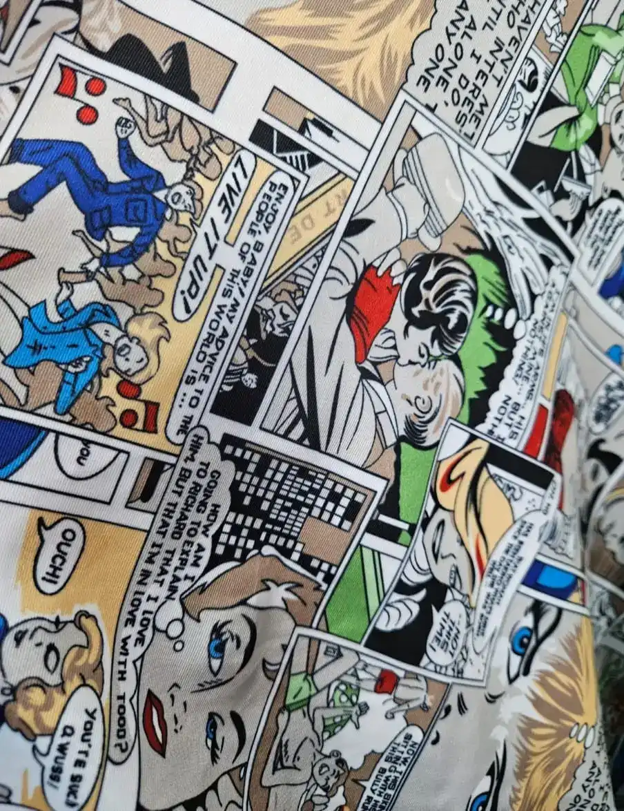 בד לייקרה מודפס