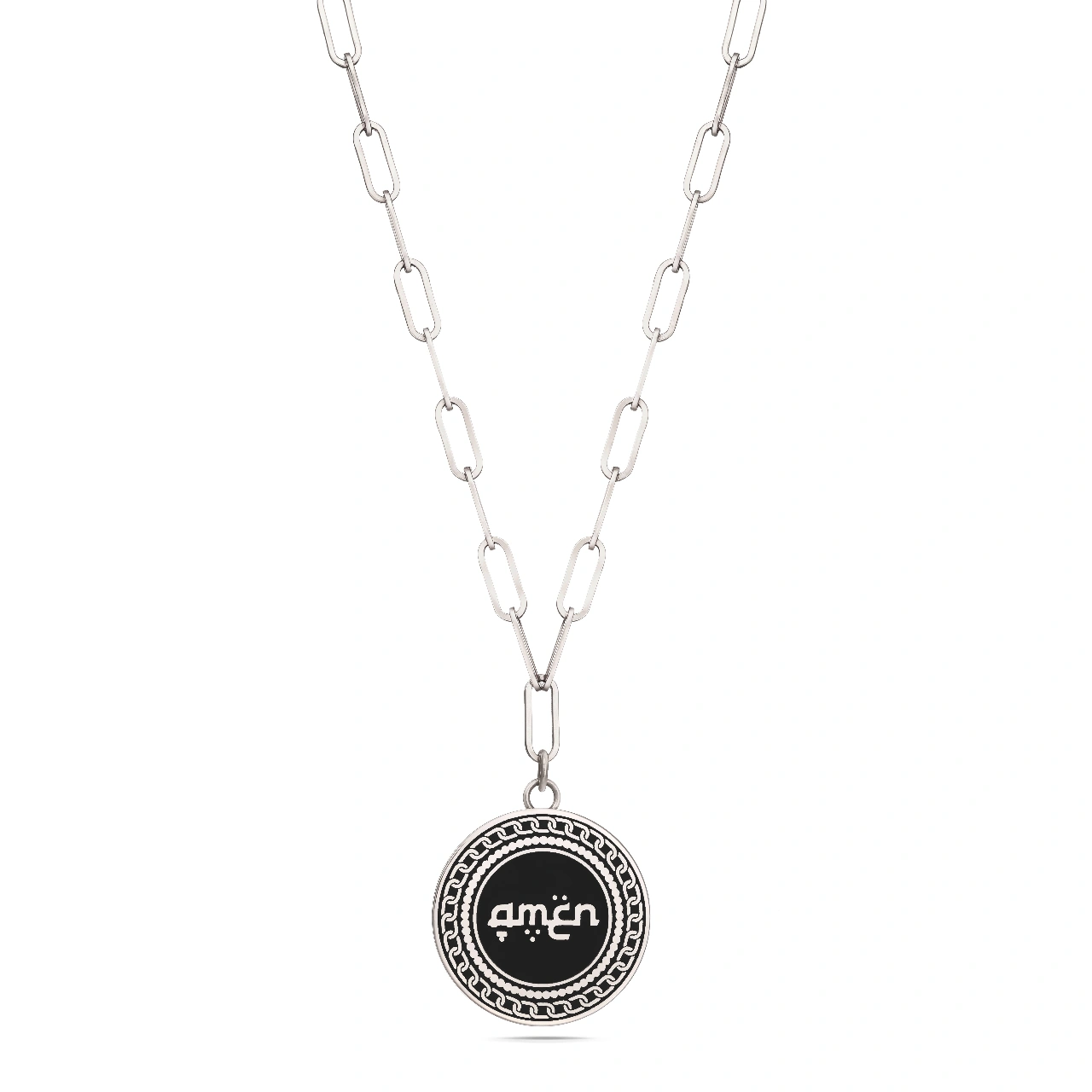Endless Chain Medallion - Silver & Enamel