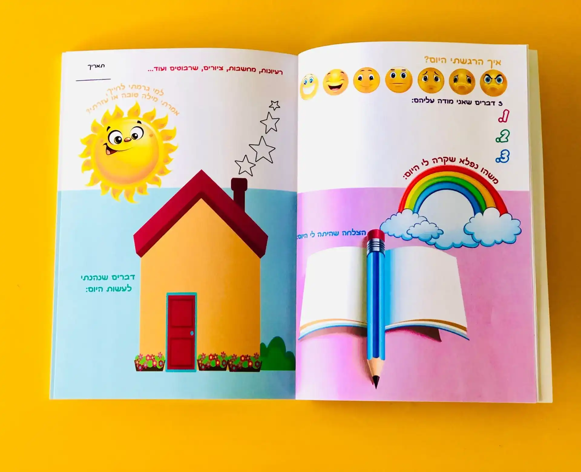 לחשוב על הטוב – יומן אושר לילדים, תרגול חשיבה חיובית