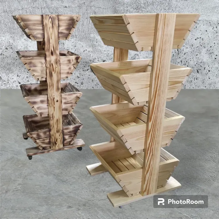 עגלת ירקות ופירות מעוצבת .