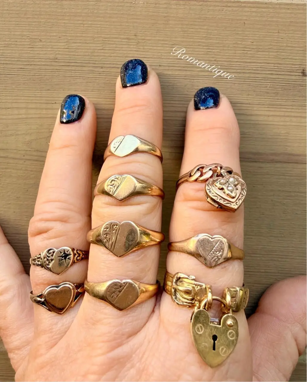 טבעות זהב לב