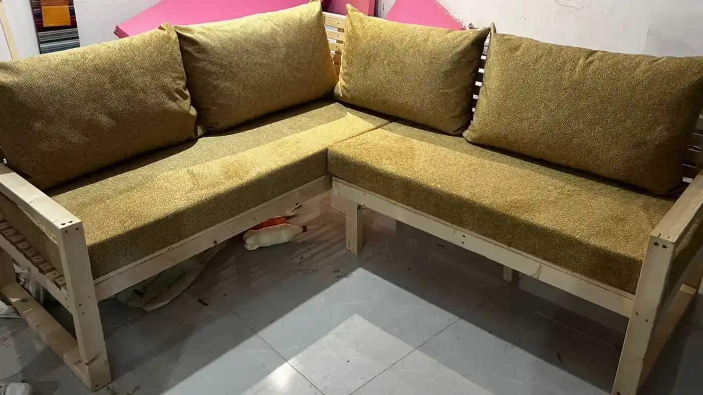 סט פינתי 3X2 צבע עץ שקוף