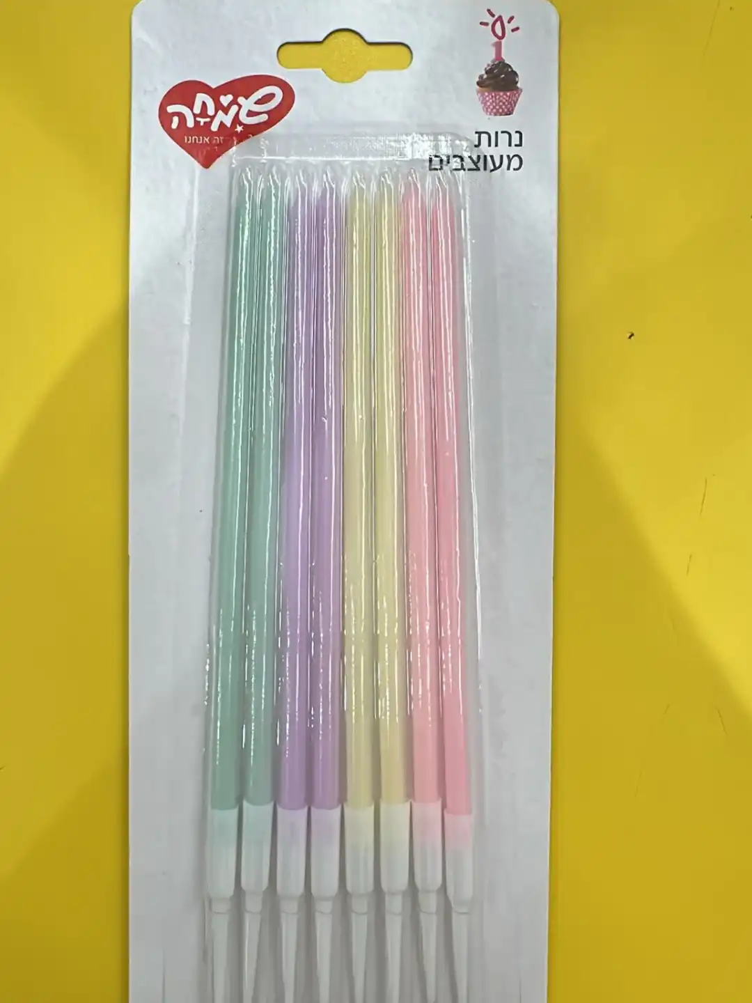 נרות ארוכים מקרון  פסטל