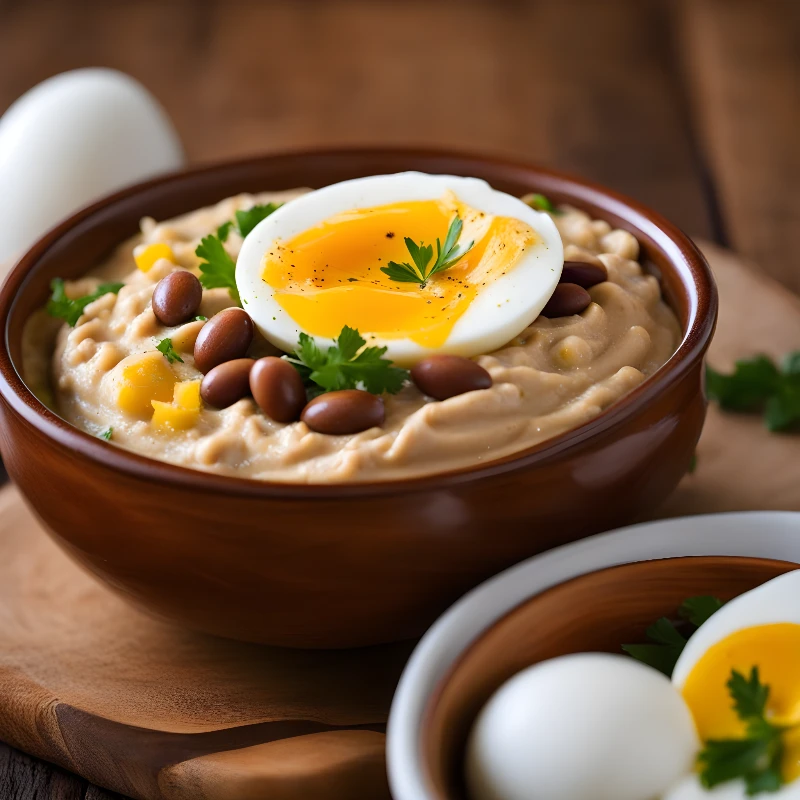 חומוס פול ביצה