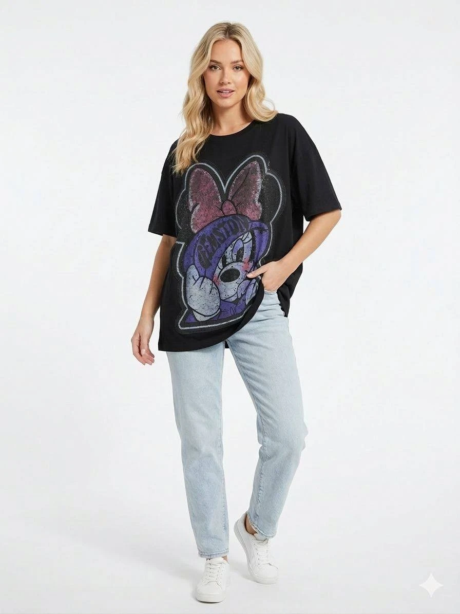 טי שירט שחורה מיני מאוס