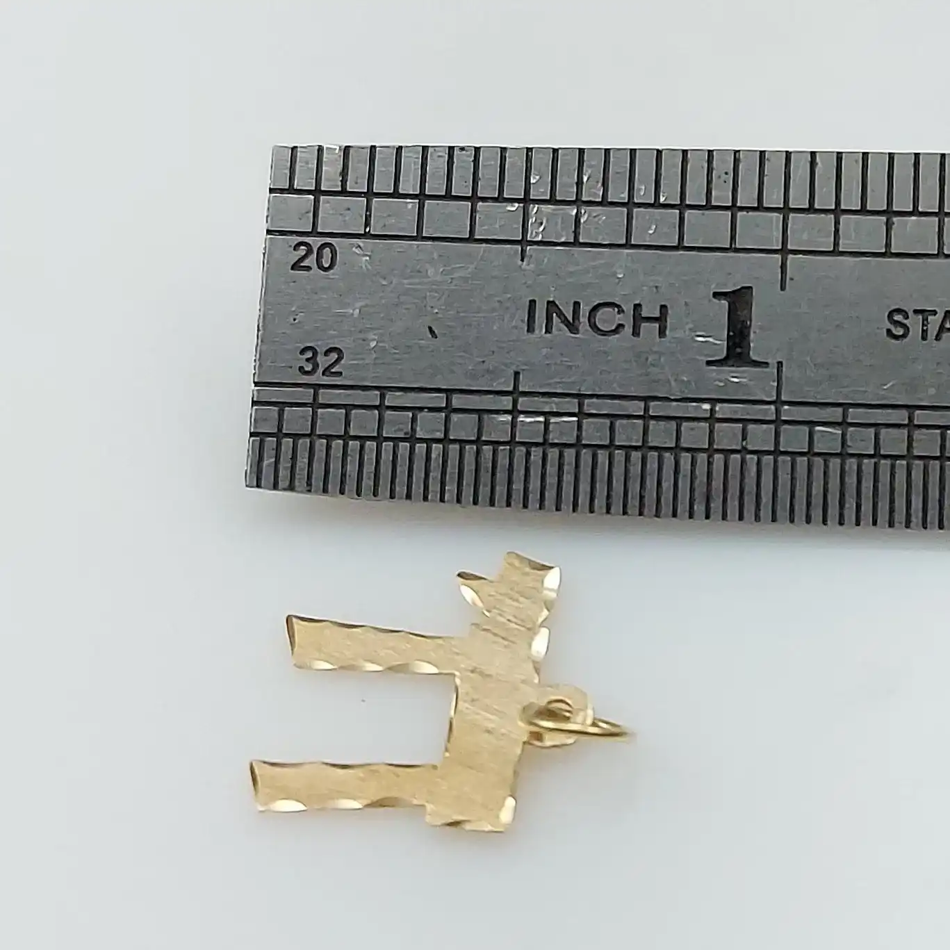 תליון זהב חי בגימור מט 14K