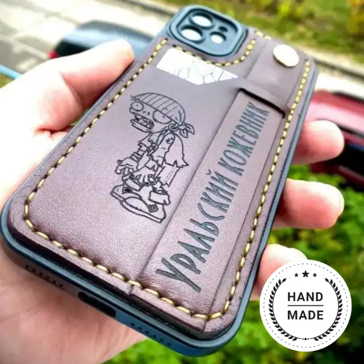 כיסוי לטלפון  חום עץ 