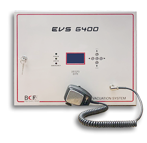 BCF-10033 (EVS-6400) 250W רכזת כריזת חירום משולבת 250 וואט (6 אזורים, 6 הודעות)
