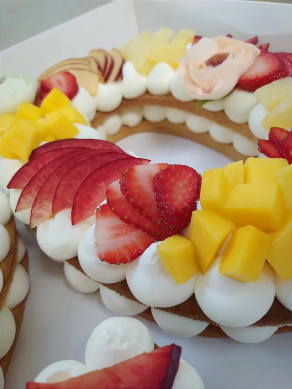עוגת מספרים פירות🍓🥭🍎🍍