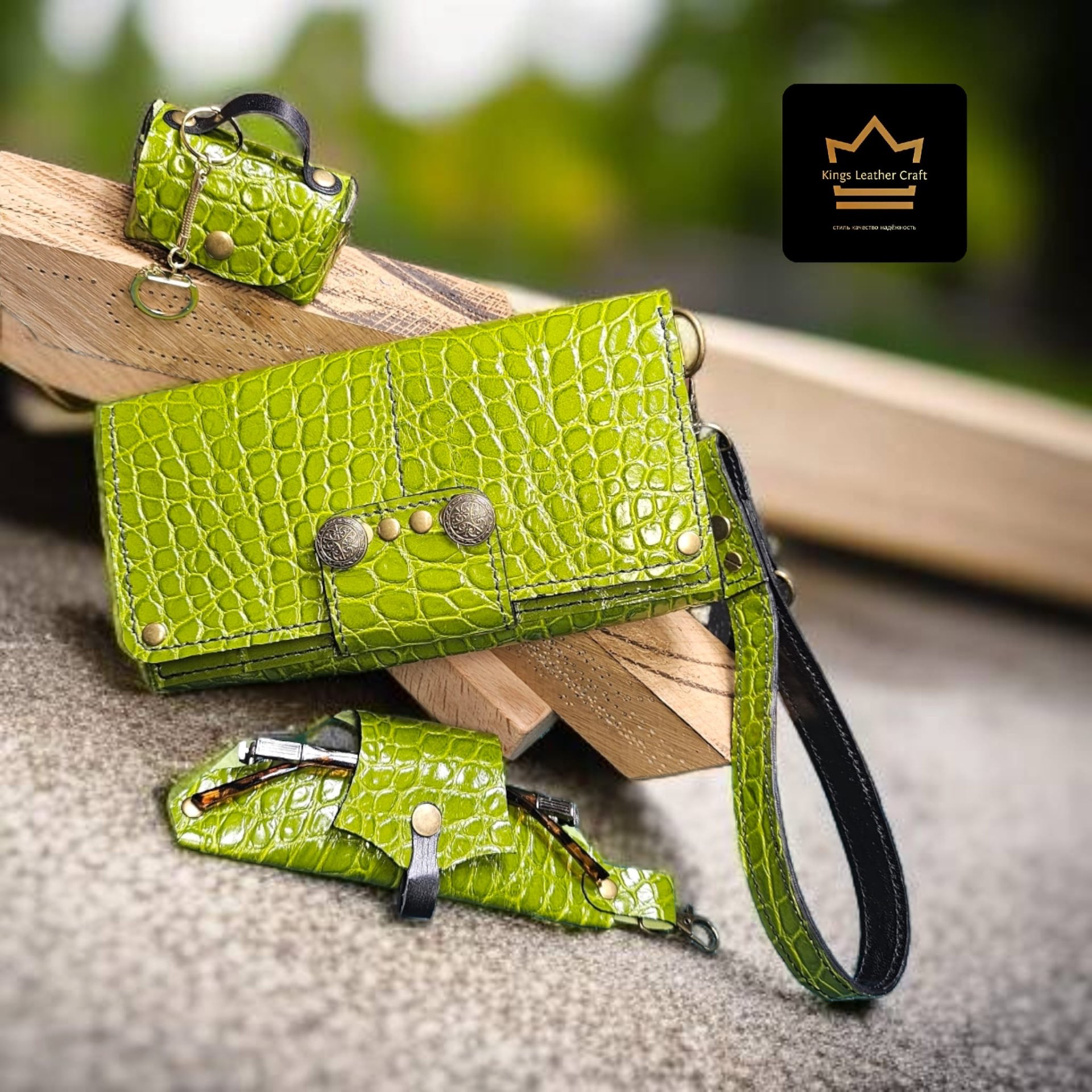 ארנק אישה גדול green wallet