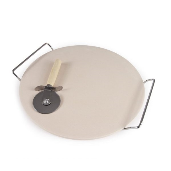   משטח פיצה מאבן מעמד+גלגלת סולתם