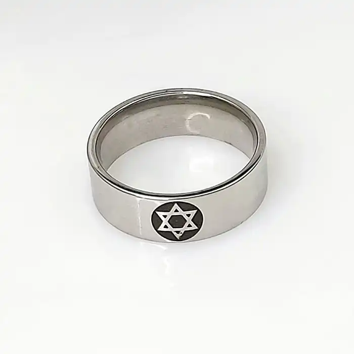 טבעת מגן דוד  גדולה לגבר מסטניסטיל