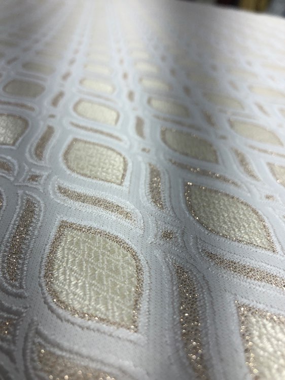 ז׳קארד דגם גלים צבע לבן