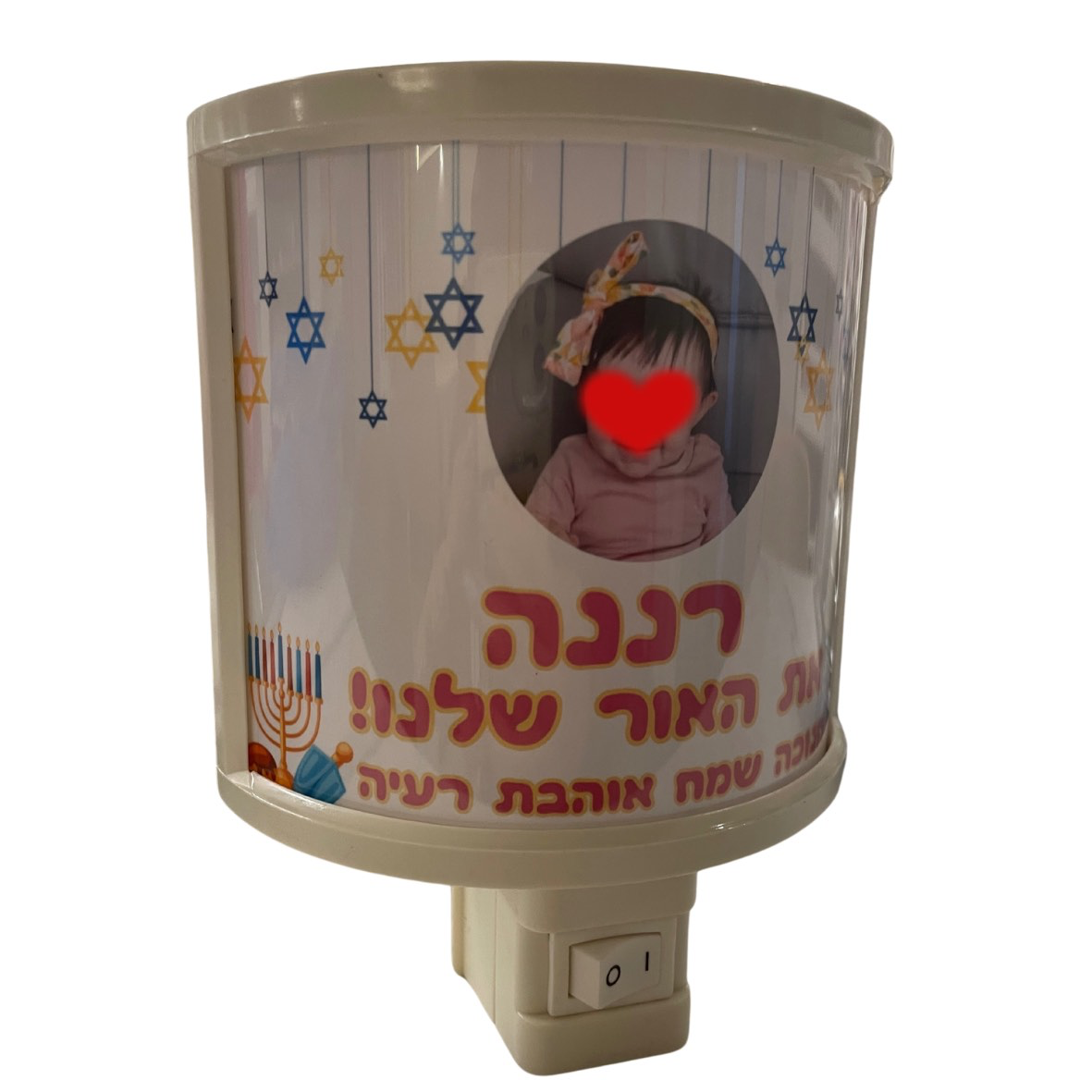 מנורת לילה עם תמונה לילדים