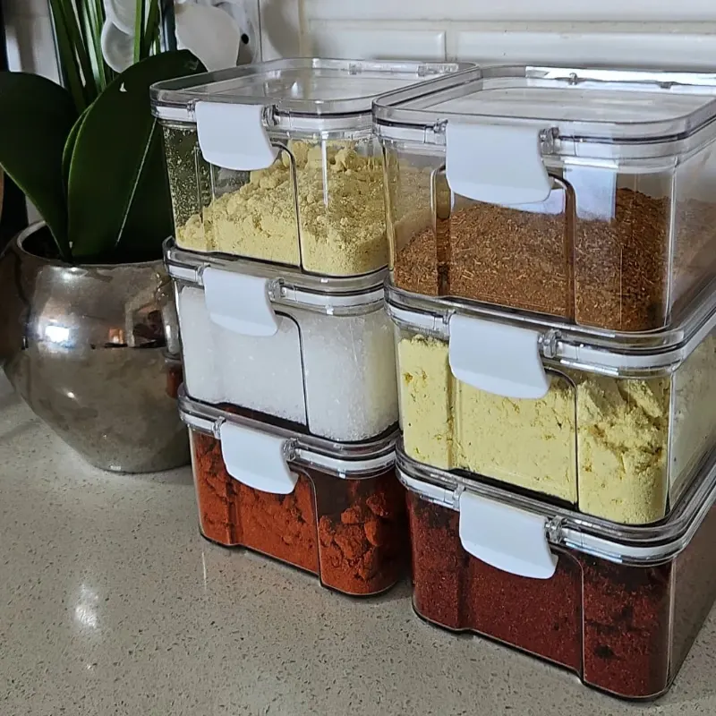 מארז 6 קופסאות אקריל לתבלינים